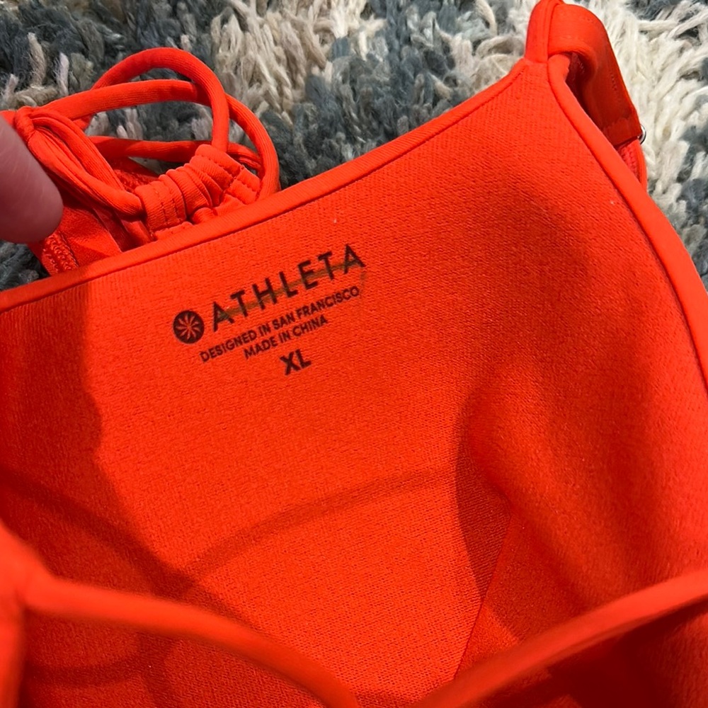 Athleta Bright Orange Bikini Set - Picture 2 of 6